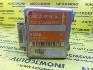 8A0959655C 0285001038 - Riadiaca jednotka airbagov - Audi A4 1995 - 1997 A4 Quattro 1995 - 1997 A6 1995 - 1997 A6 Quattro 1995 - 1997